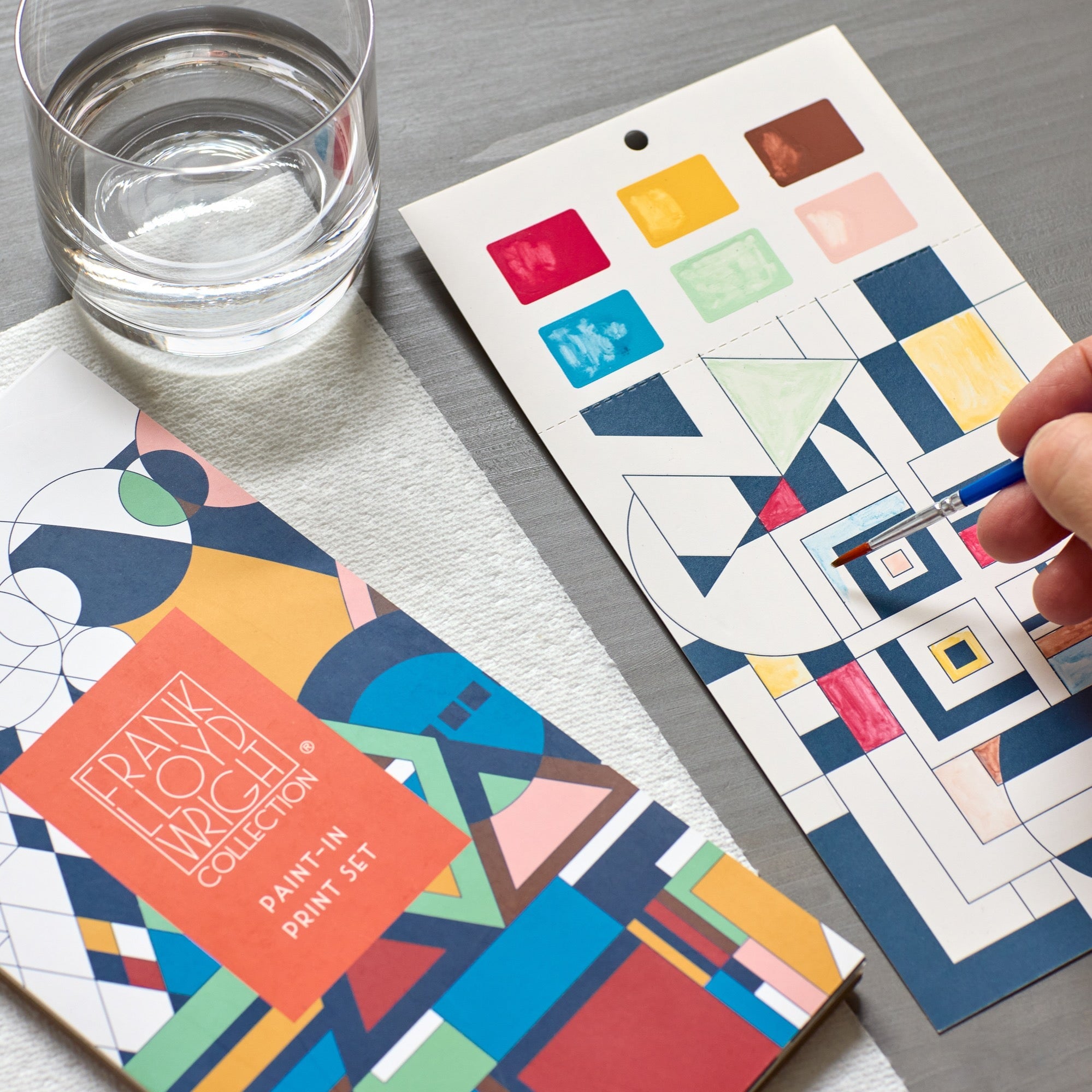 galison-frank-lloyd-wright-paint-in-print-set-6-karten-malset image 3