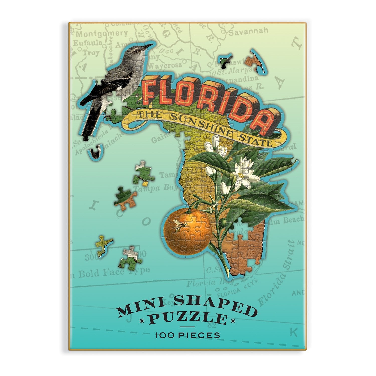 galison-florida-mini-shaped-puzzle-100-teile-blumen image 2