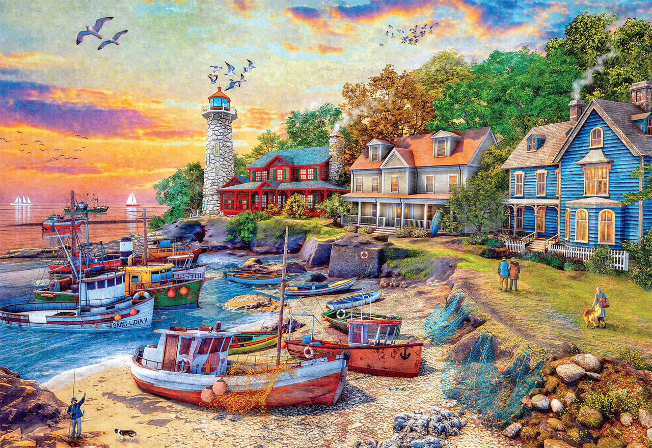buffalo-games-american-harbor-town-2000-teile-puzzle-hafen image 1