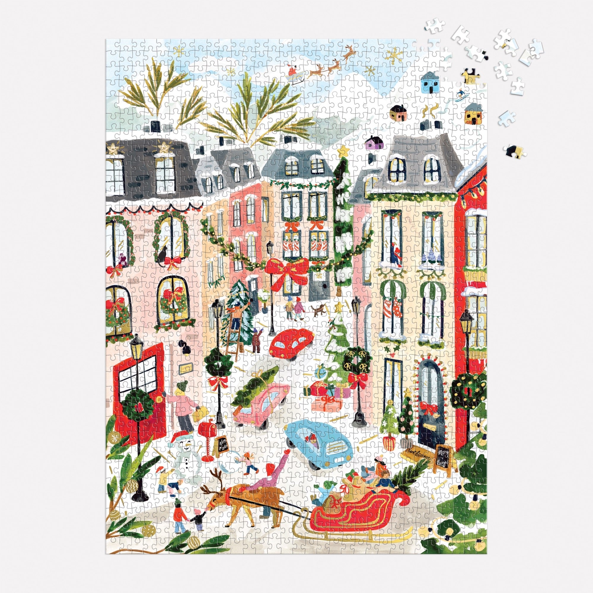 galison-merriest-village-puzzle-1000-teile-goldfolie image 4