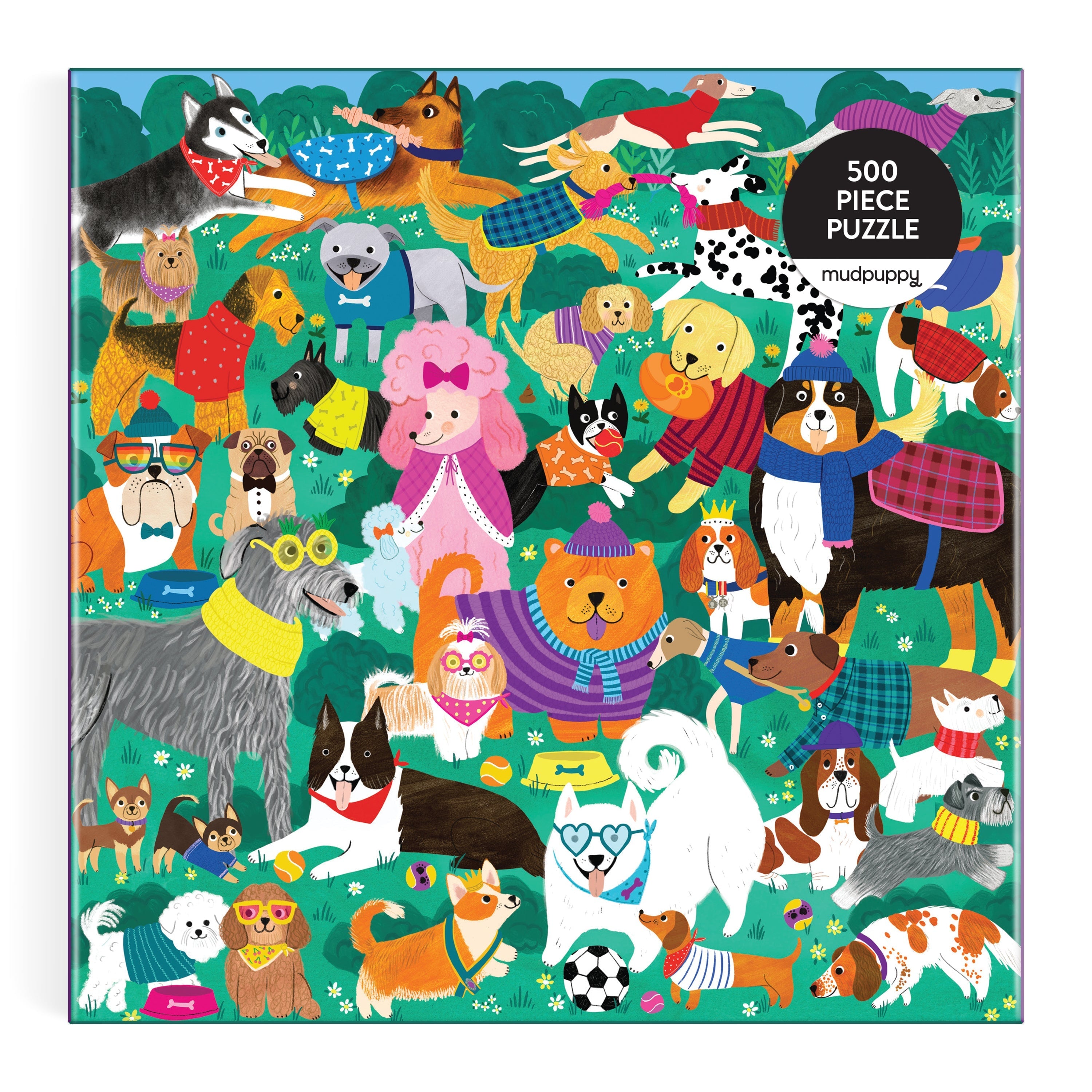 galison-doggone-days-500-teile-familienpuzzle-hundepark image 4