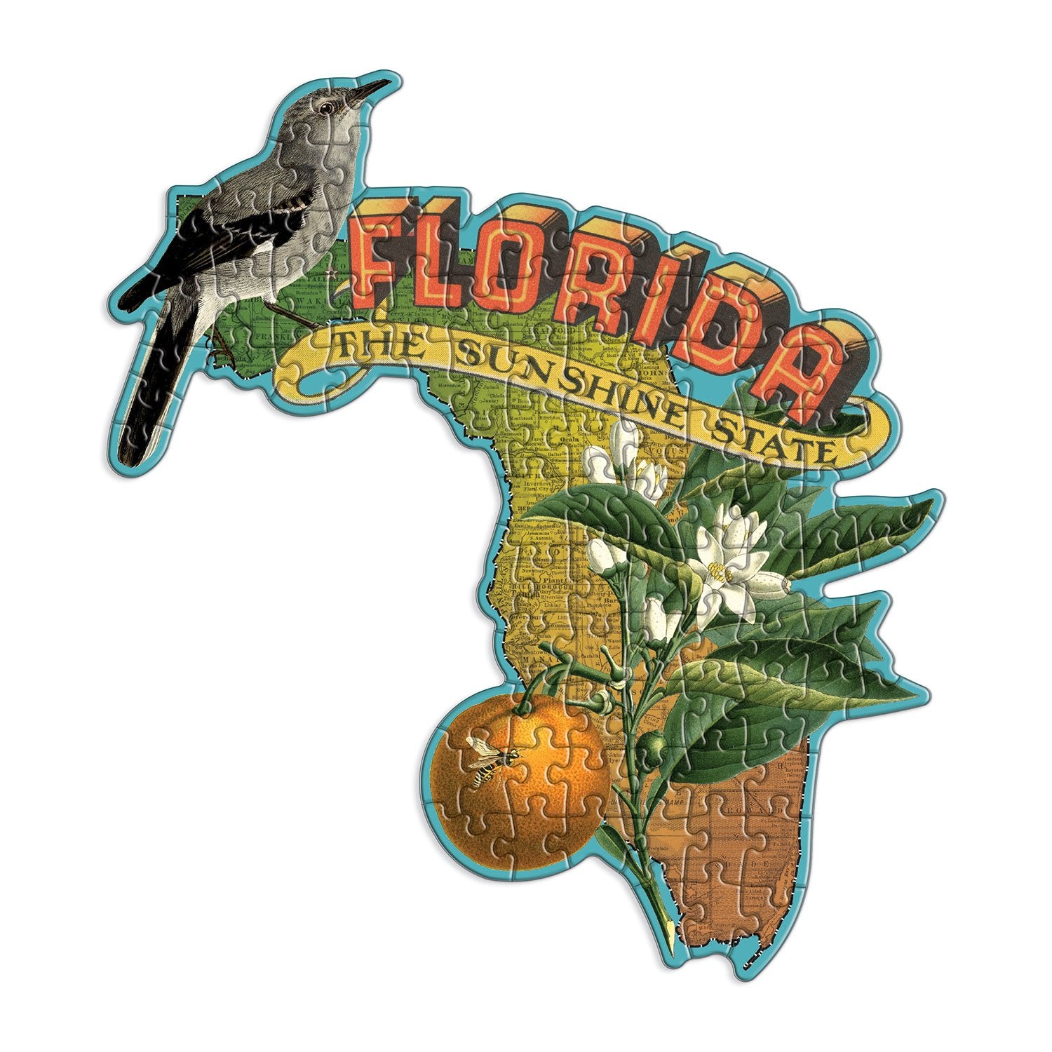 galison-florida-mini-shaped-puzzle-100-teile-blumen image 3