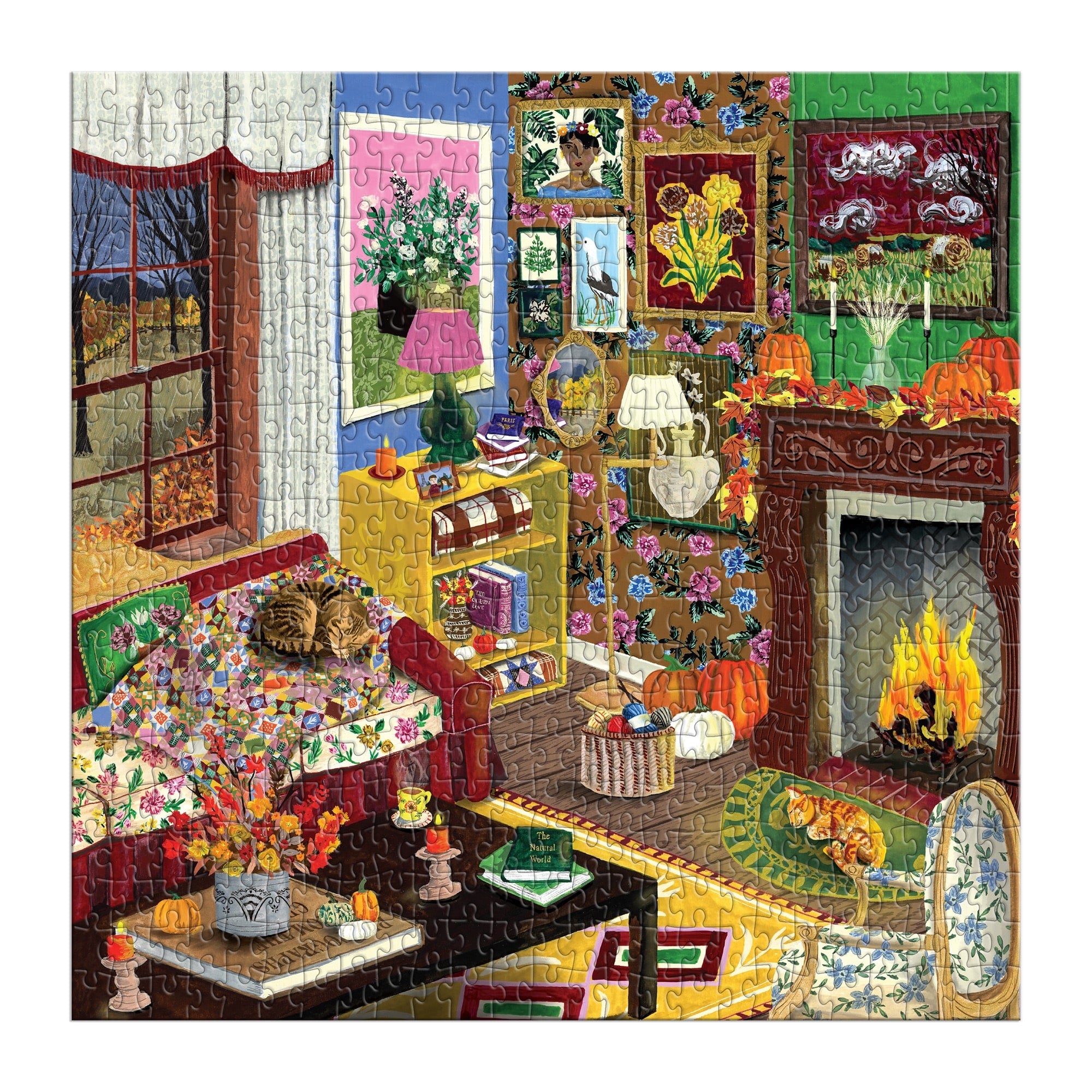 galison-fall-is-in-the-air-puzzle-500-teile-herbst-wohnzimmer image 3