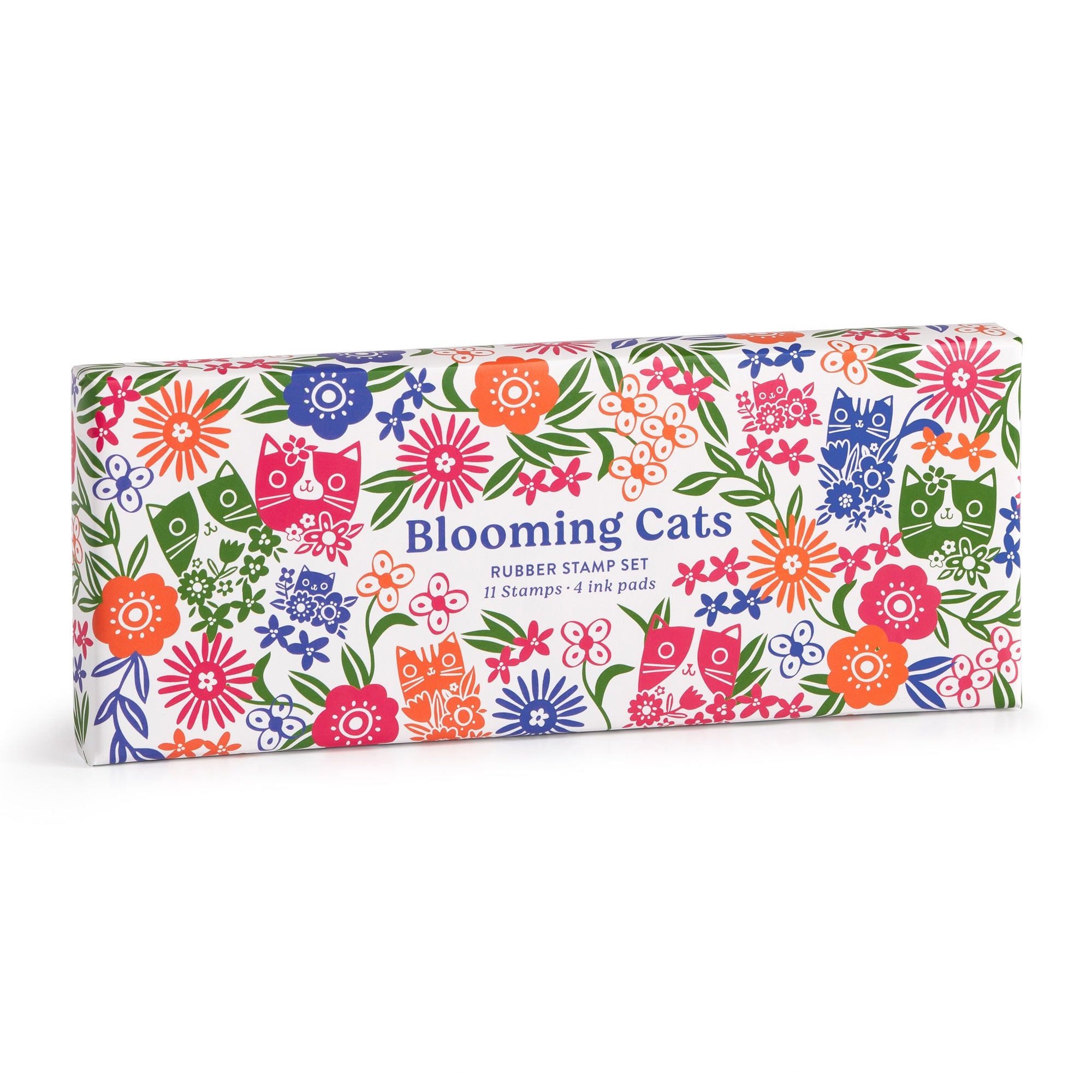 galison-blooming-cats-stempelset-holz-11-stempel-katzen image 1