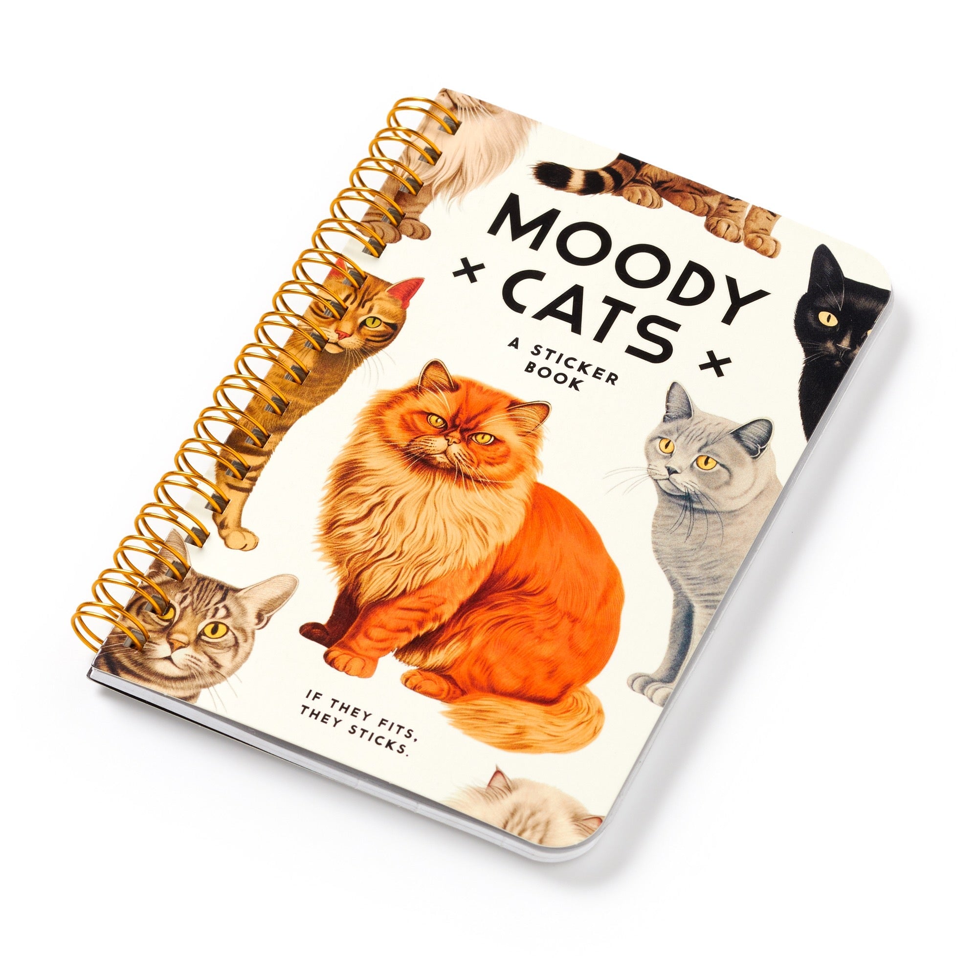 galison-moody-cats-stickerbuch-katzen-18-seiten image 2