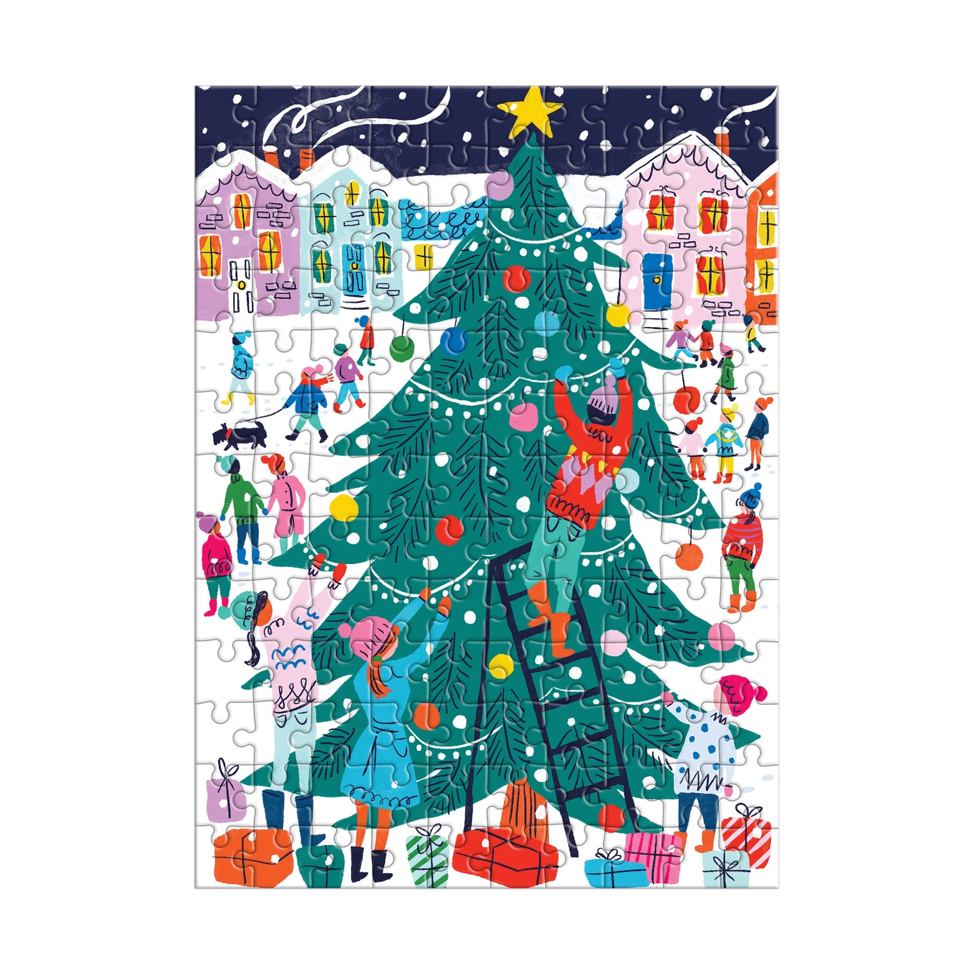 galison-tree-decorating-puzzle-ornament-mini-puzzle-130-teile-hausform image 3
