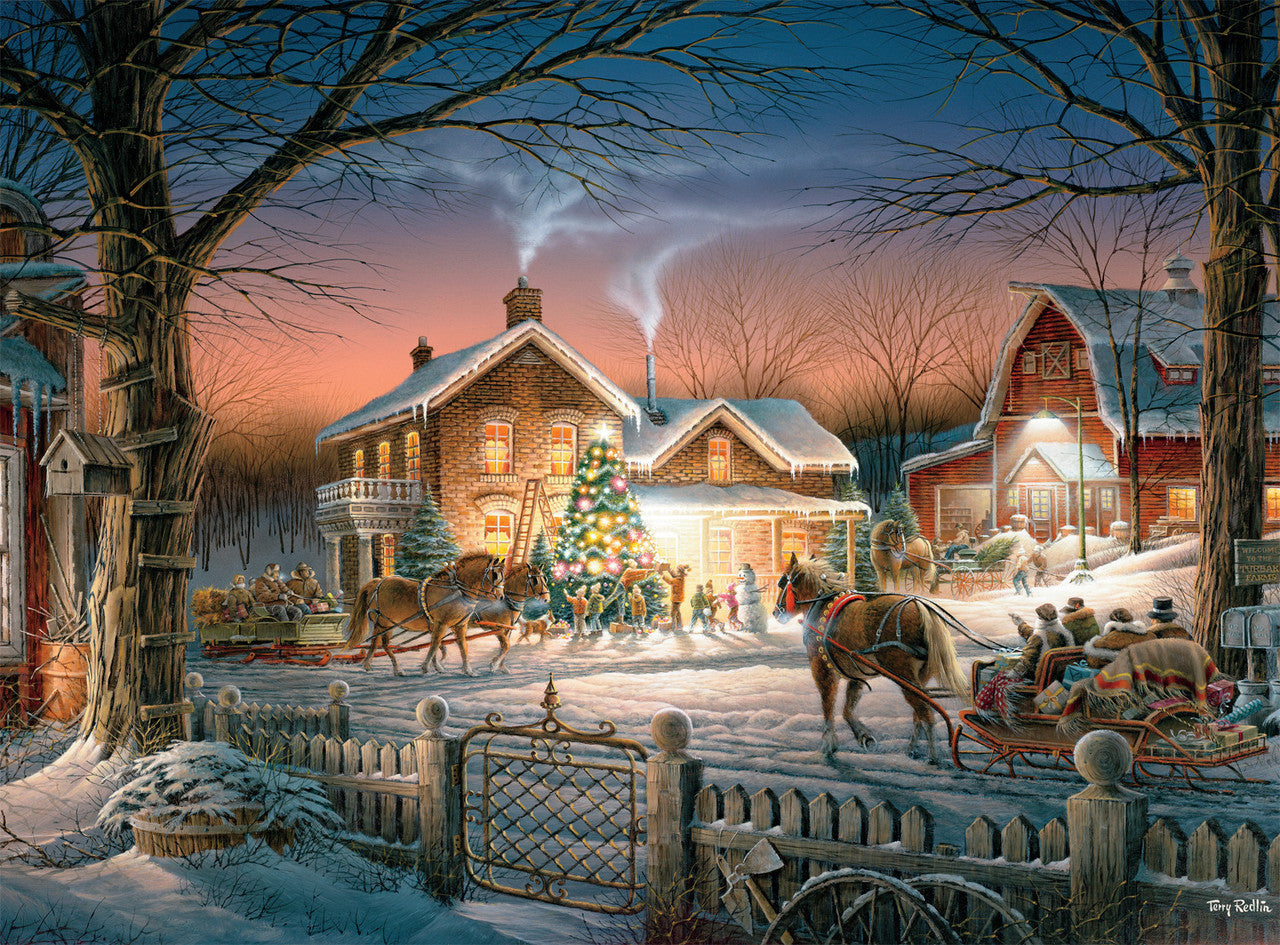 buffalo-games-terry-redlin-trimming-the-tree-puzzle-1000-teile image 1