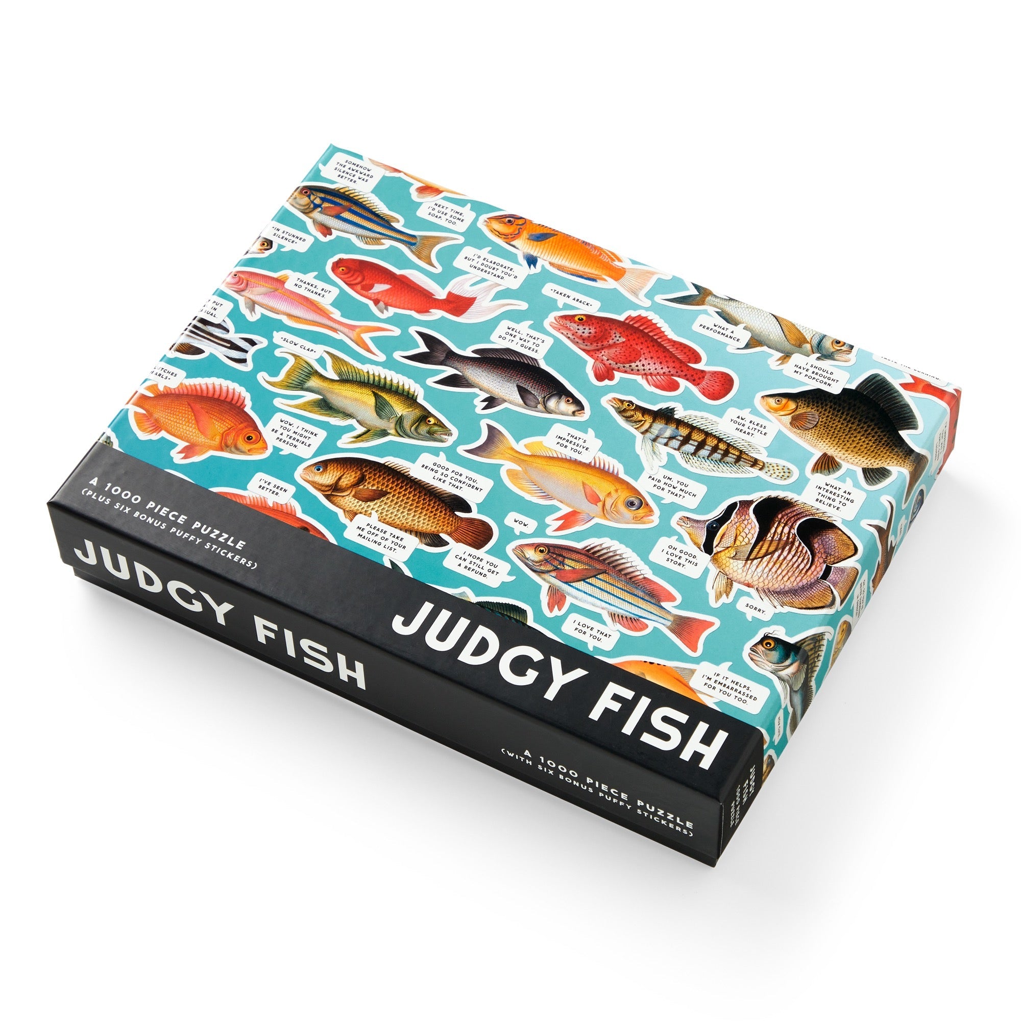 galison-judgy-fish-1000-teile-puzzle-fische-mit-stickern image 2
