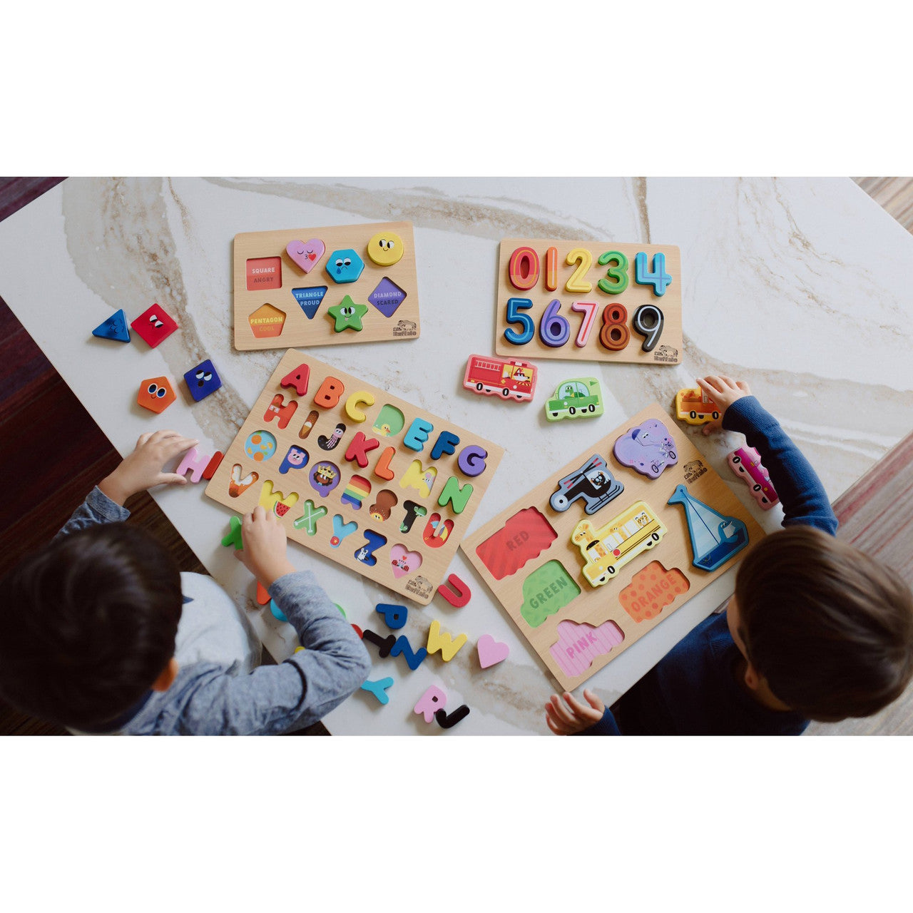 buffalo-games-little-buffalo-4er-holzpuzzle-kinder-buchstaben-zahlen image 8