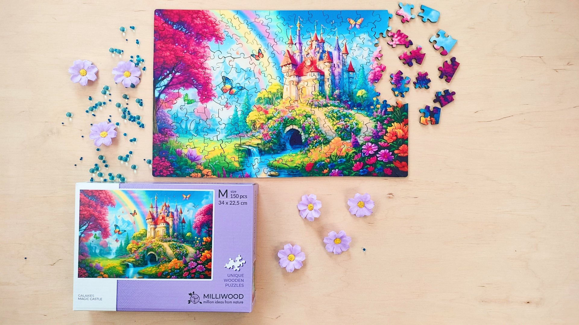 milliwood-galaxies-magic-castle-holzpuzzle-150-teile-schloss image 8