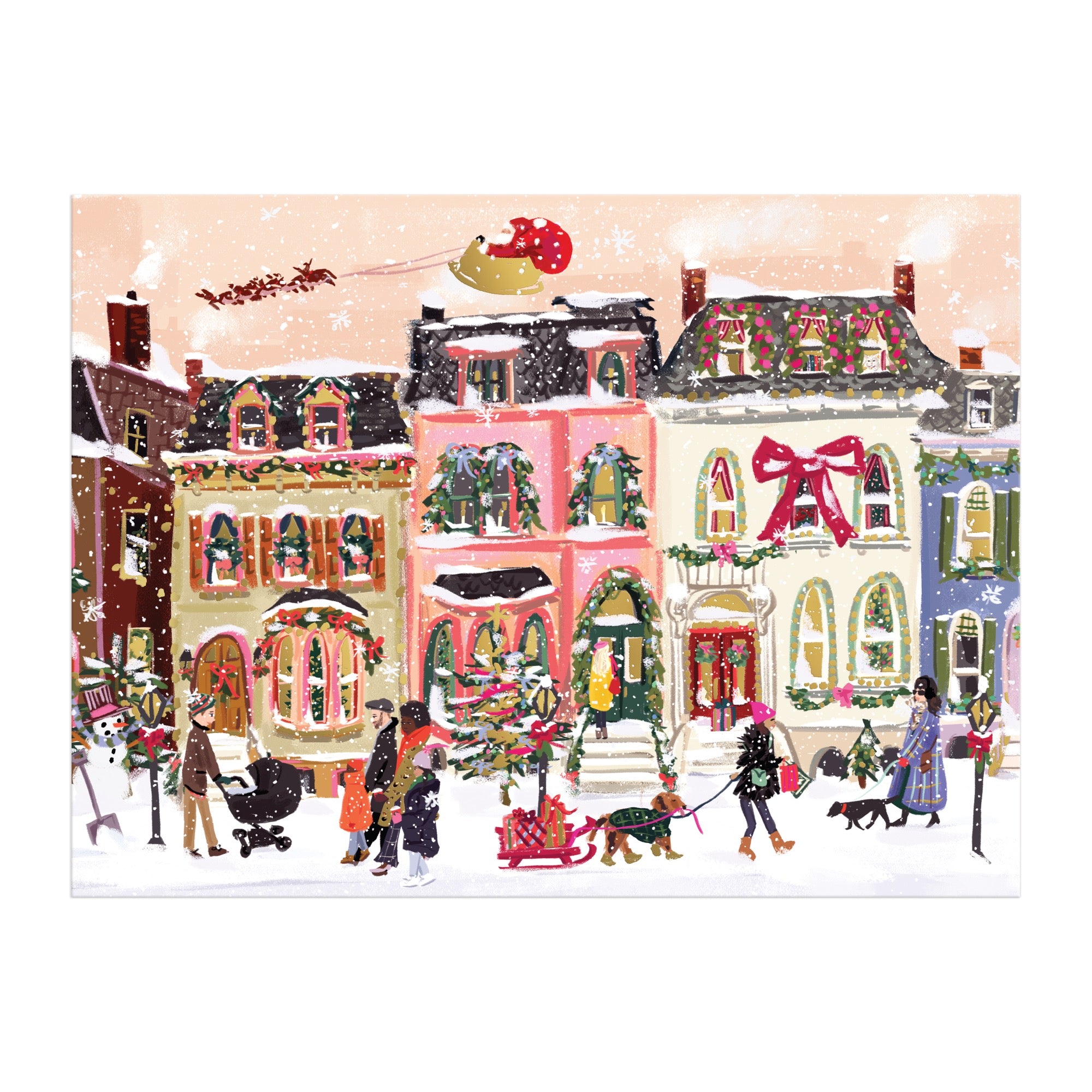 galison-snowfall-on-main-street-puzzle-1000-teile-foil-winter image 6