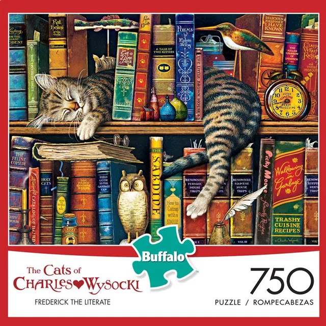 buffalo-games-frederick-literate-puzzle-750-teile-katzen image 1