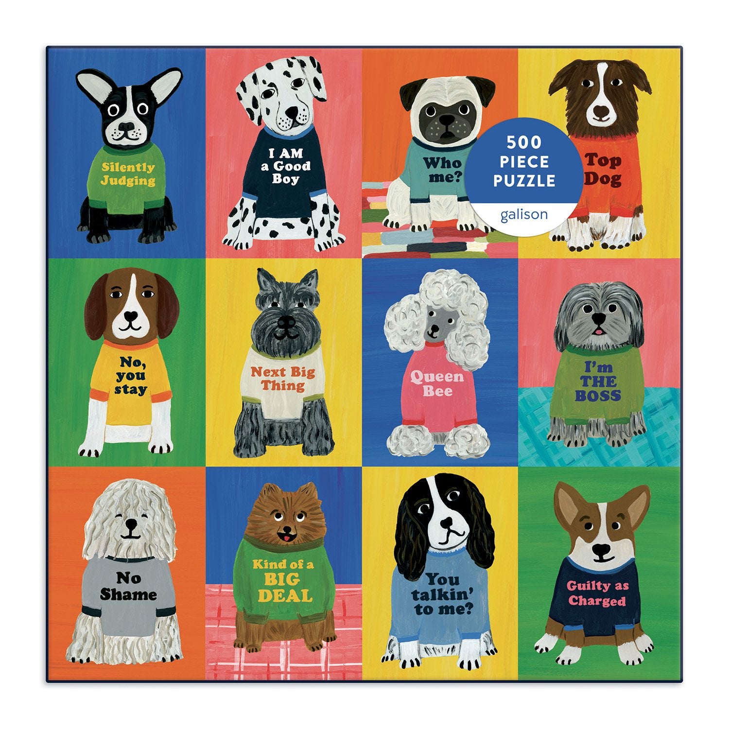 galison-boss-dogs-puzzle-500-teile-familienpuzzle-hunde image 2
