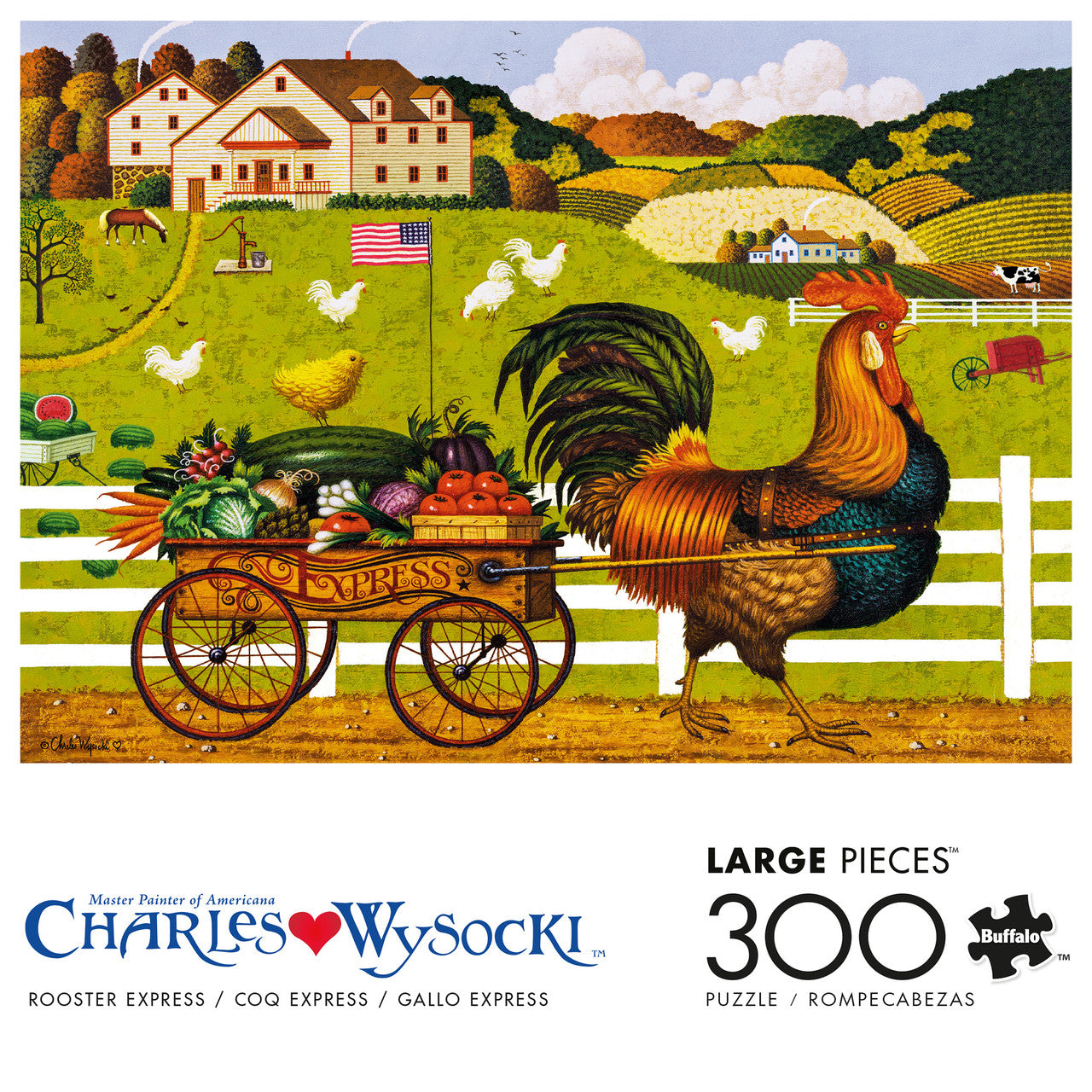 buffalo-games-rooster-express-300-teile-puzzle-bauernhof image 3