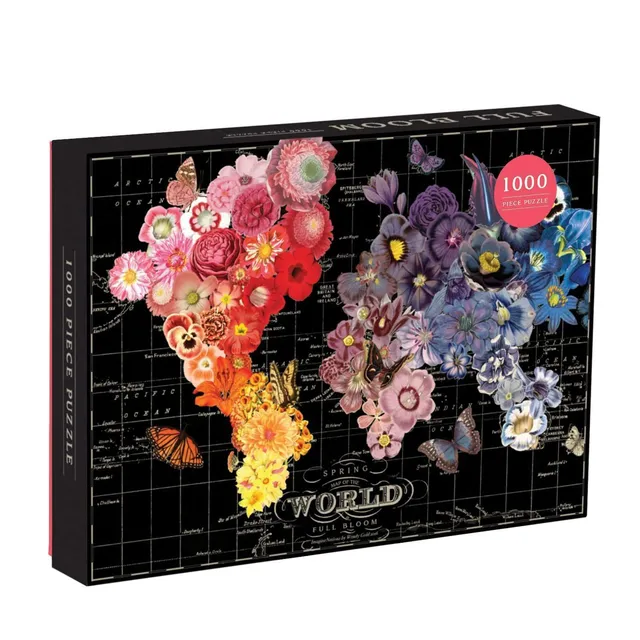 galison-wendy-gold-full-bloom-puzzle-1000-teile-blumen image 1