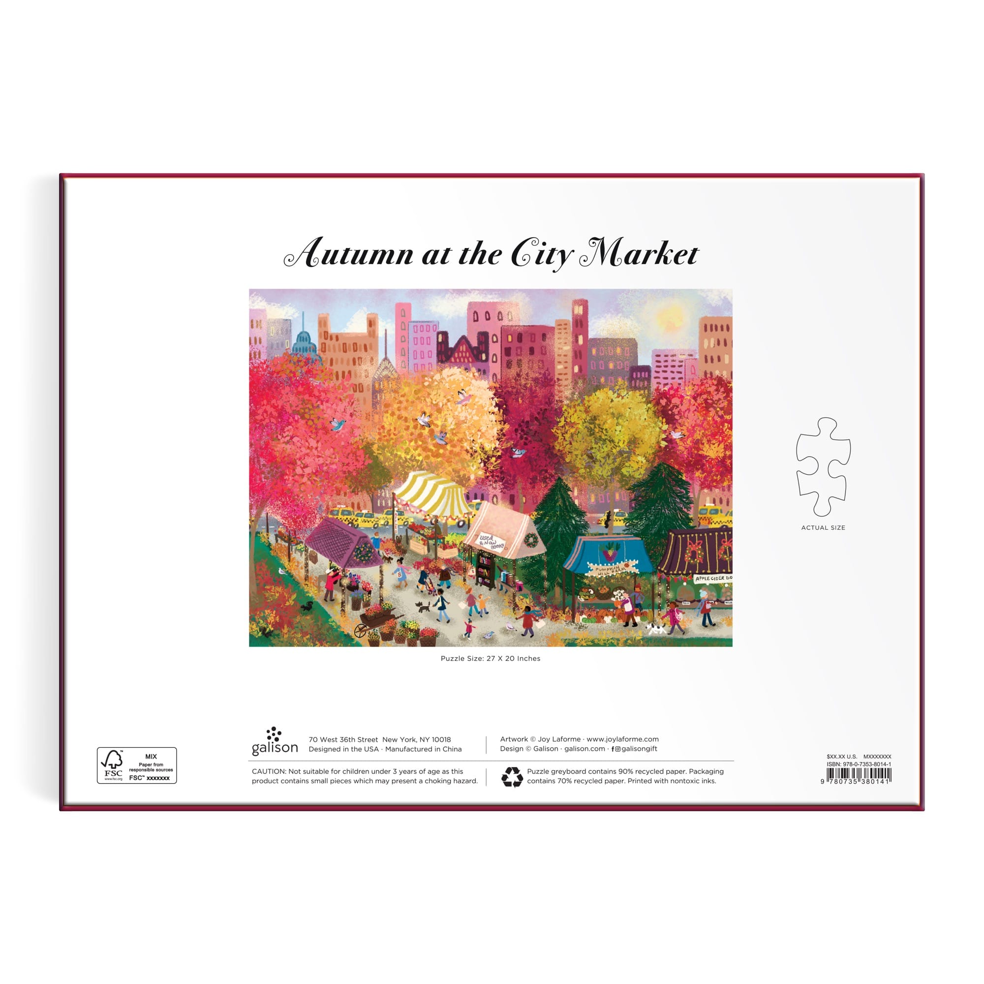 galison-autumn-city-market-puzzle-1000-teile-herbst image 5