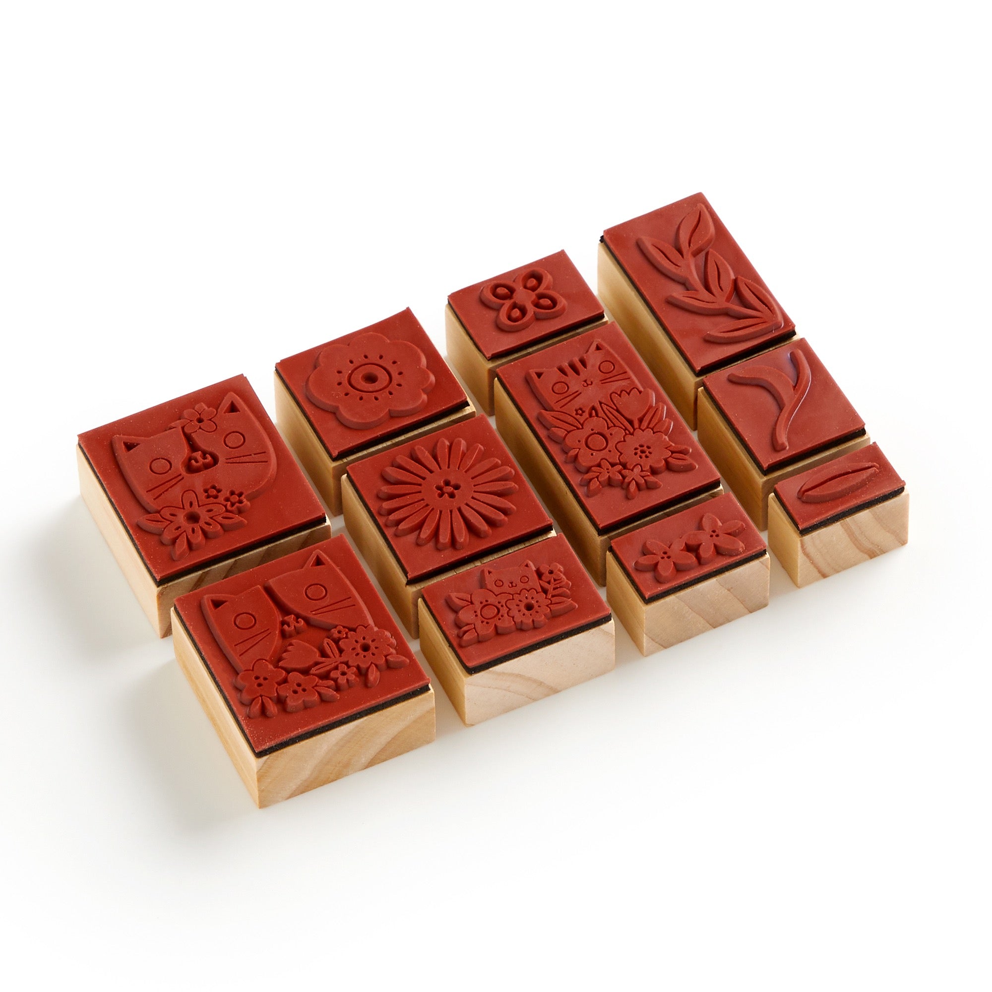 galison-blooming-cats-stempelset-holz-11-stempel-katzen image 7