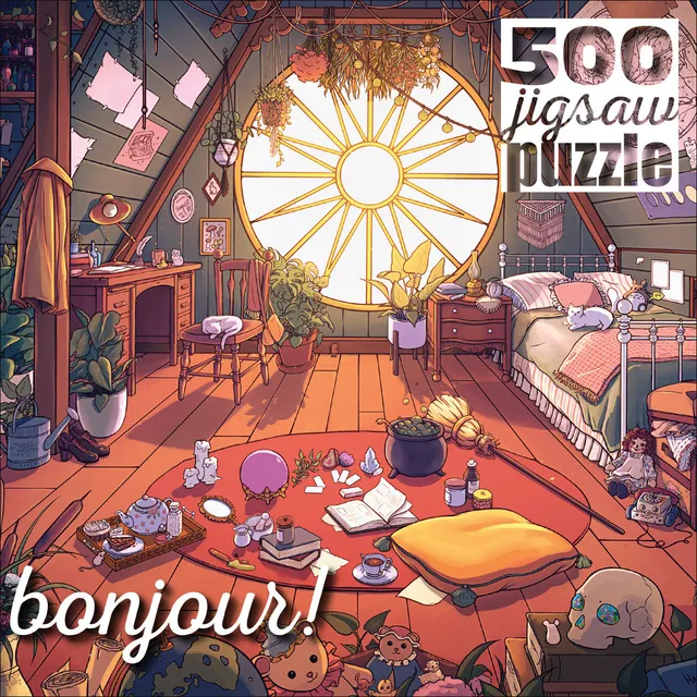 buffalo-games-bonjour-messy-room-puzzle-500-teile-hexe image 1