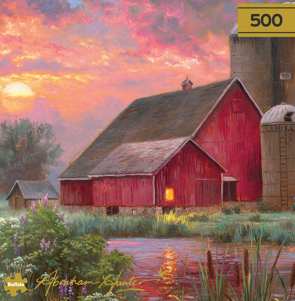 buffalo-games-gold-end-of-day-puzzle-500-teile-scheune-motiv image 1