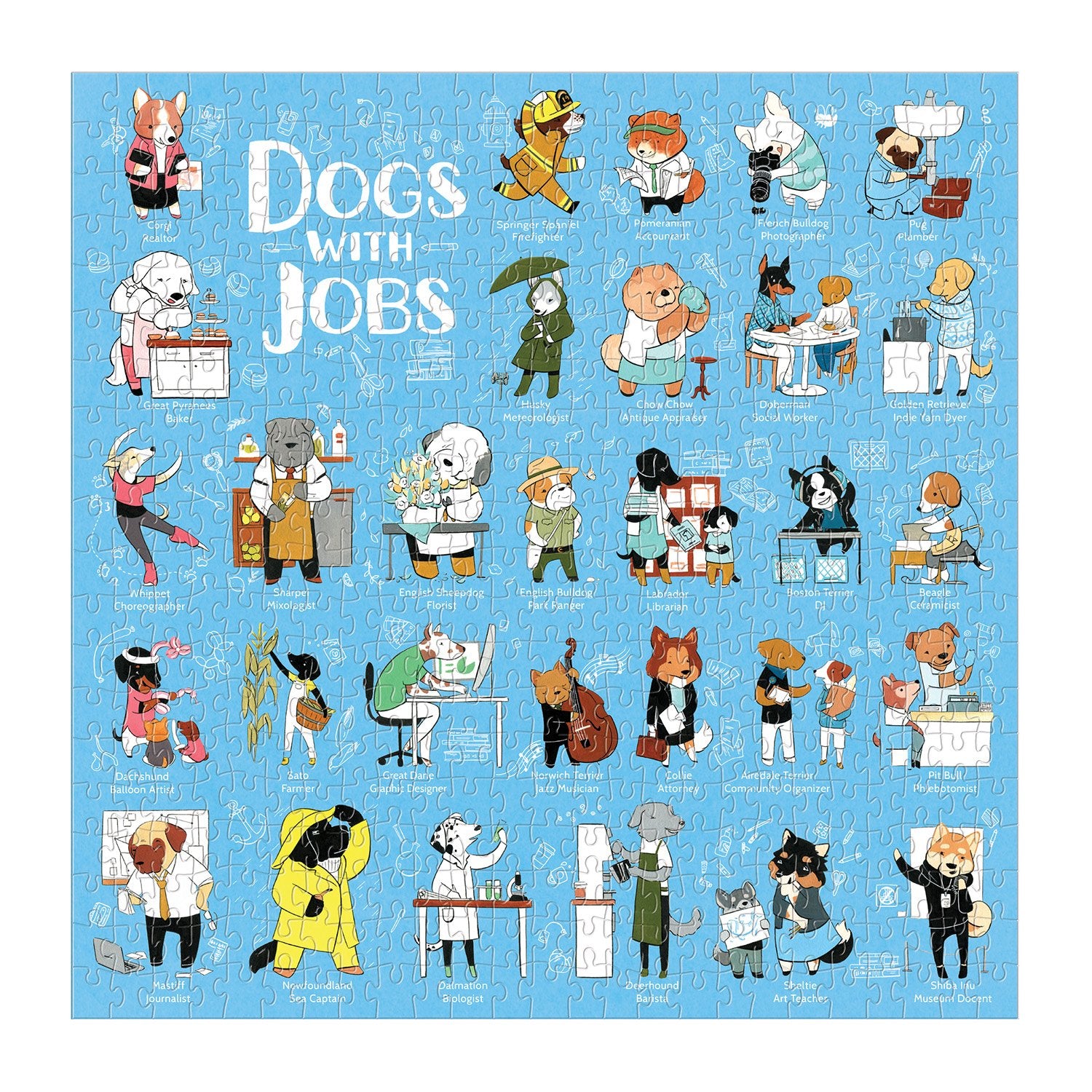 galison-dogs-with-jobs-500-teile-puzzle-hunde-berufe image 3