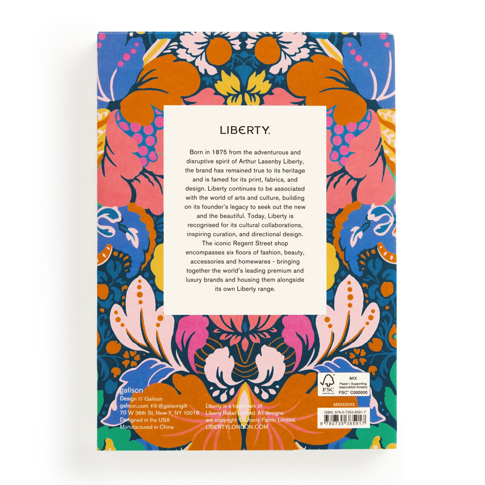 galison-liberty-glastonbury-a5-notizbuch-liniert-floral image 6