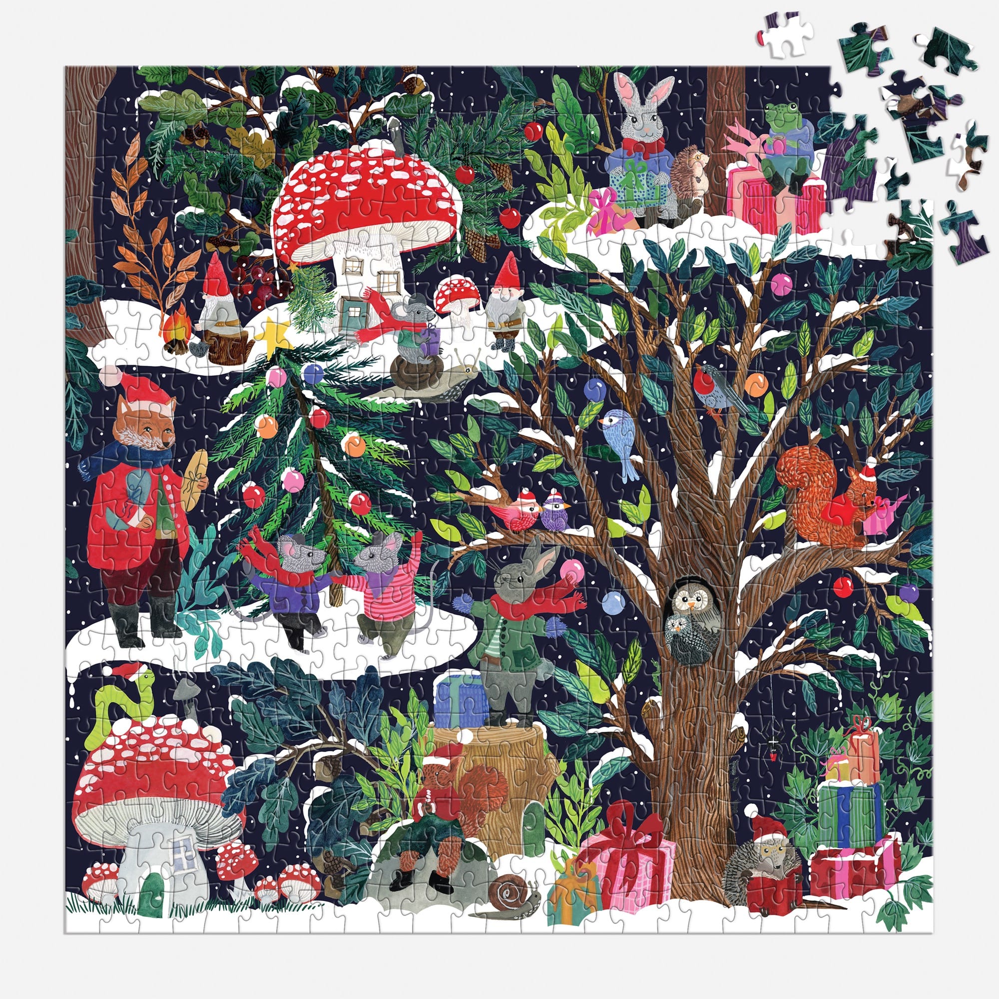 galison-yuletide-forest-500-teile-puzzle-winterwald-weihnacht image 4