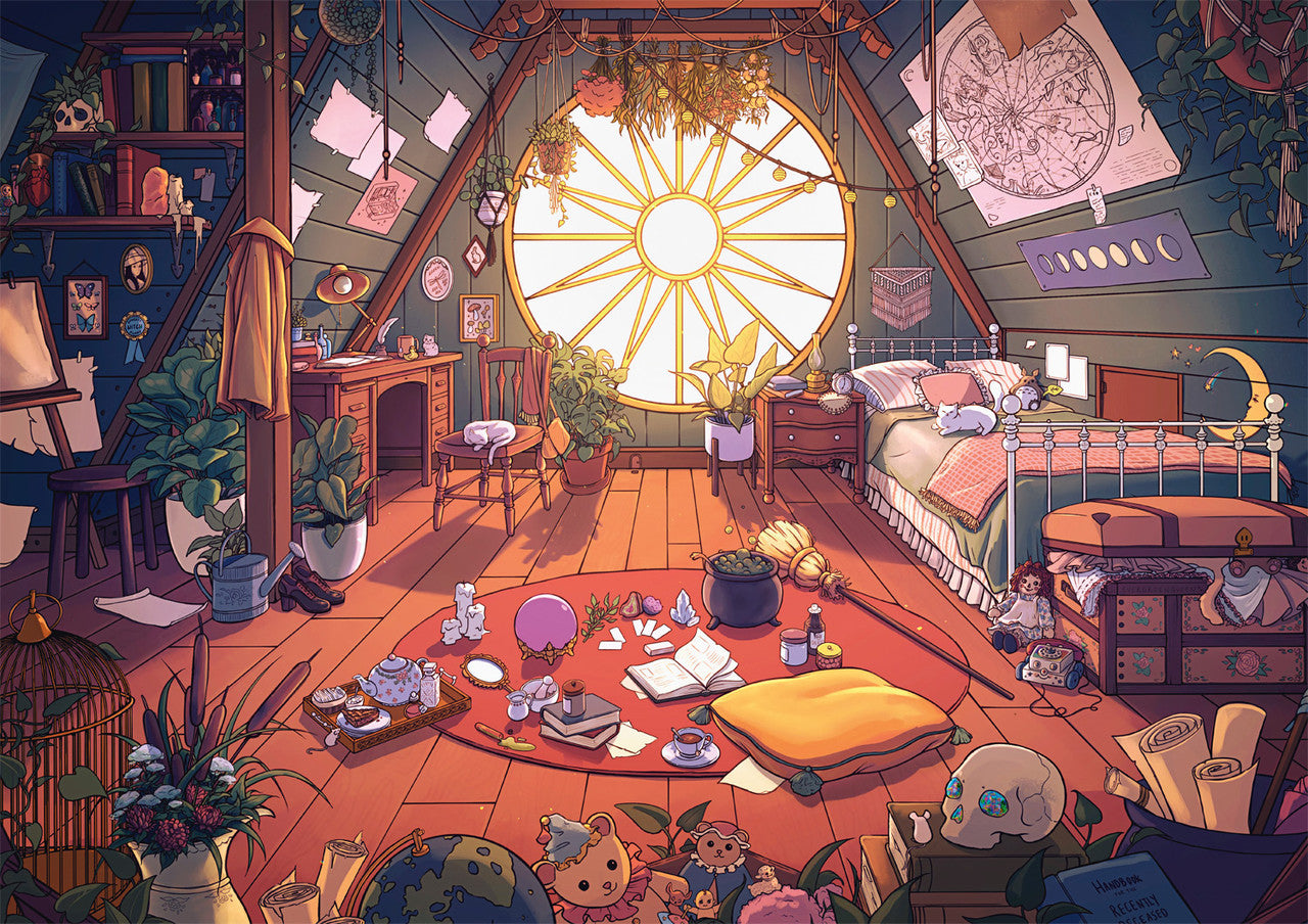 buffalo-games-bonjour-messy-room-puzzle-500-teile-hexe image 2