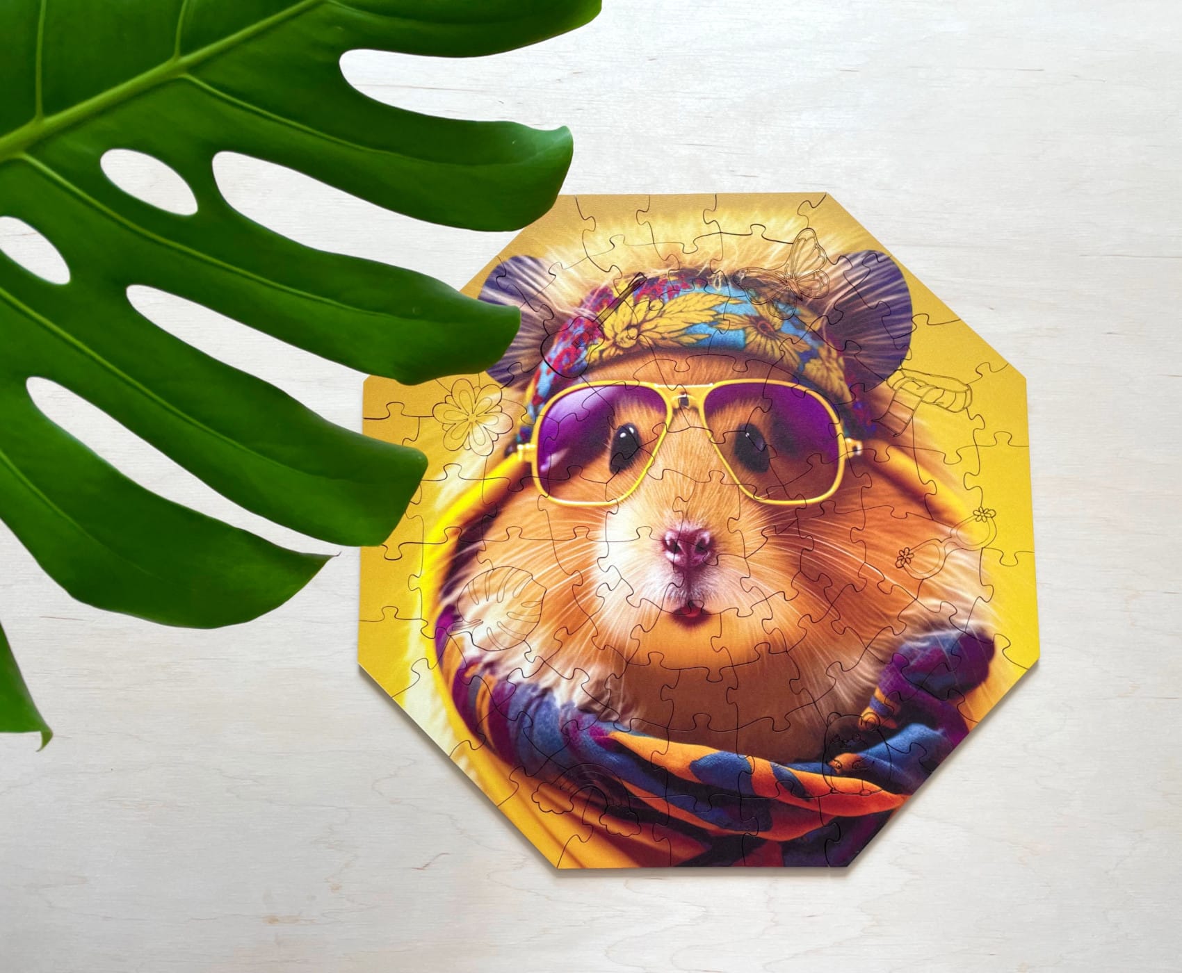 milliwood-funnymals-hippy-hamster-holzpuzzle-90-teile image 2