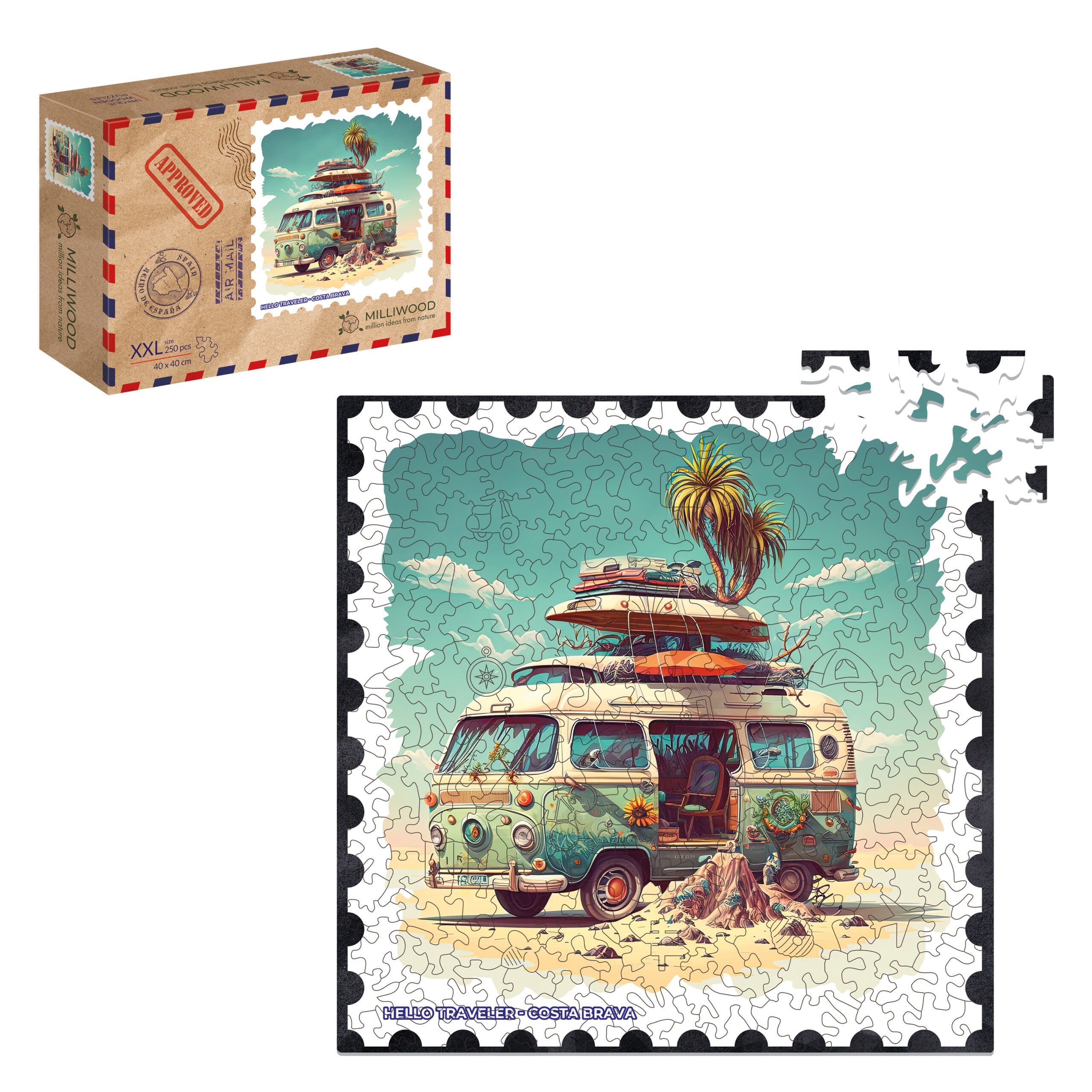 milliwood-hello-traveler-costa-brava-holzpuzzle-250-teile image 3