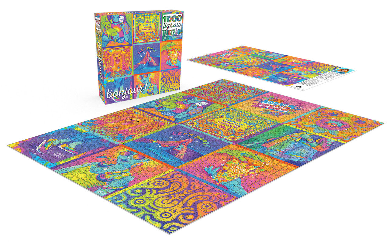 buffalo-games-bonjour-neon-1000-teile-puzzle-collage image 4