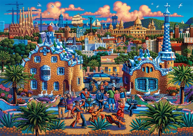 buffalo-games-eric-dowdle-barcelona-300-teile-puzzle image 1