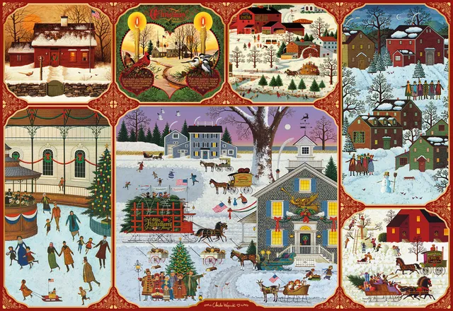 buffalo-games-wysocki-winter-collage-2000-teile-puzzle-winter image 1
