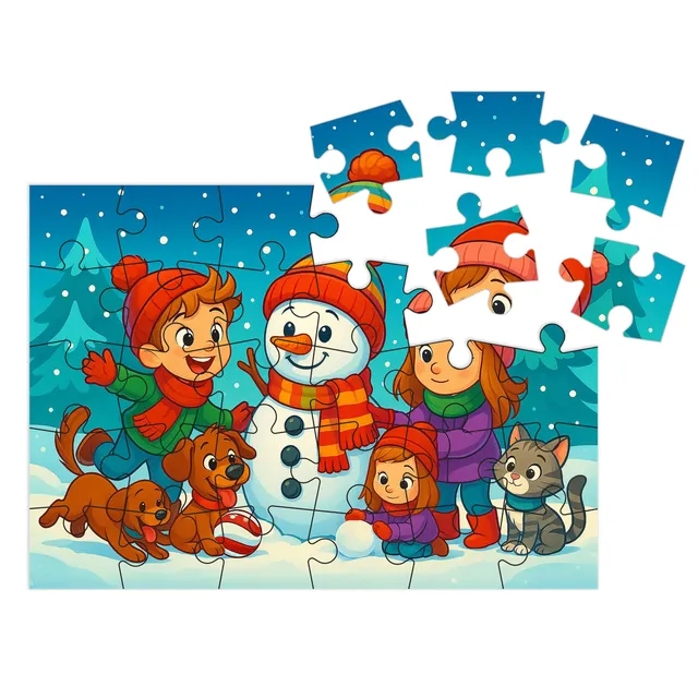 milliwood-happy-snowman-puzzle-30-teile-weihnachten-fsc image 1