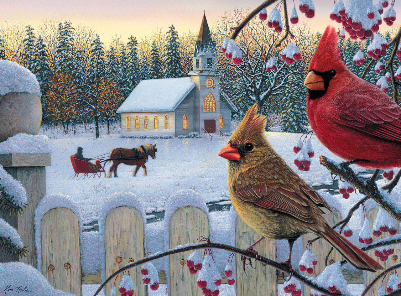 buffalo-games-kim-norlien-white-crimson-morning-puzzle-1000-teile-winter image 1