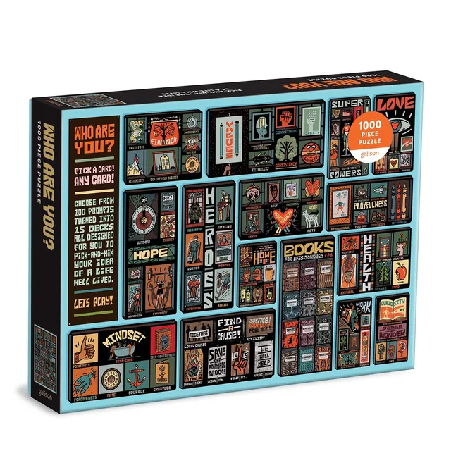 galison-who-are-you-puzzle-1000-teile-mapology-spr-che image 1