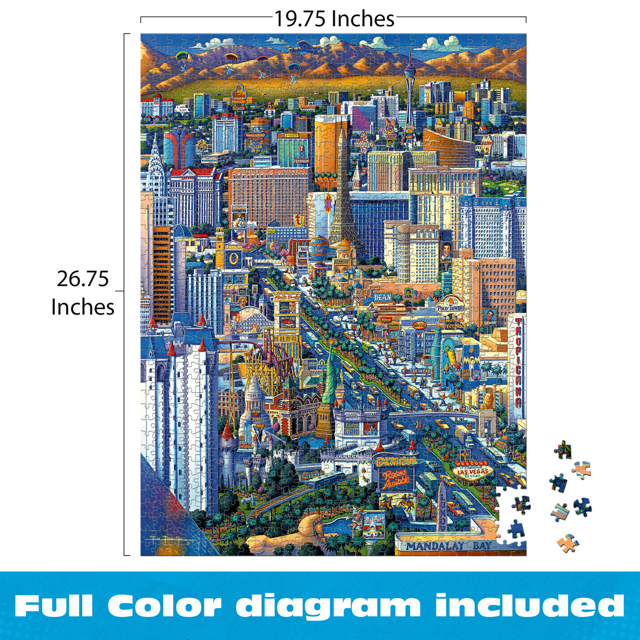 buffalo-games-jigsaw-puzzles-dowdle-las-vegas-1000-teile-puzzle-stadt image 5