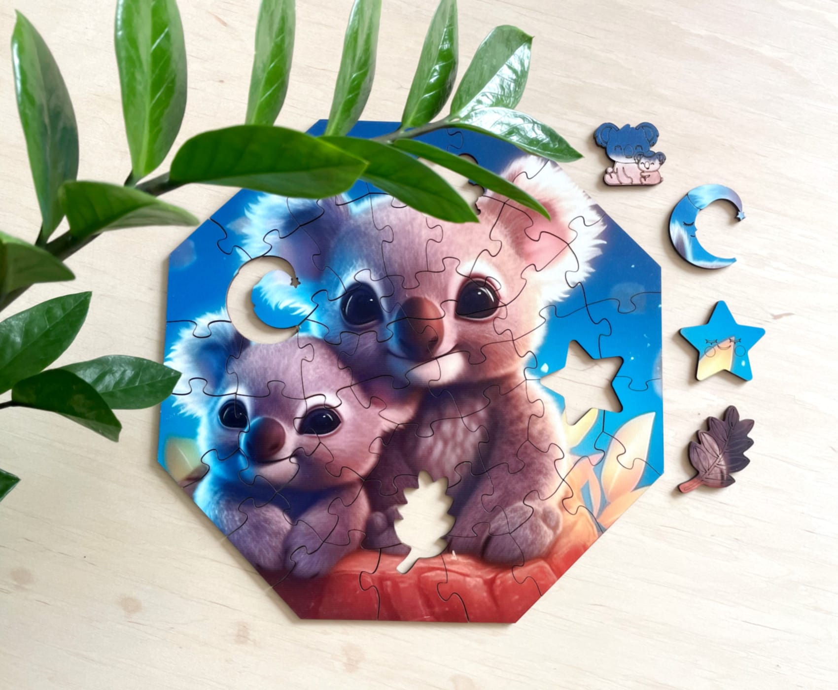 milliwood-hi-i-m-little-holzpuzzle-kylo-koala-mit-mama-kinder image 2