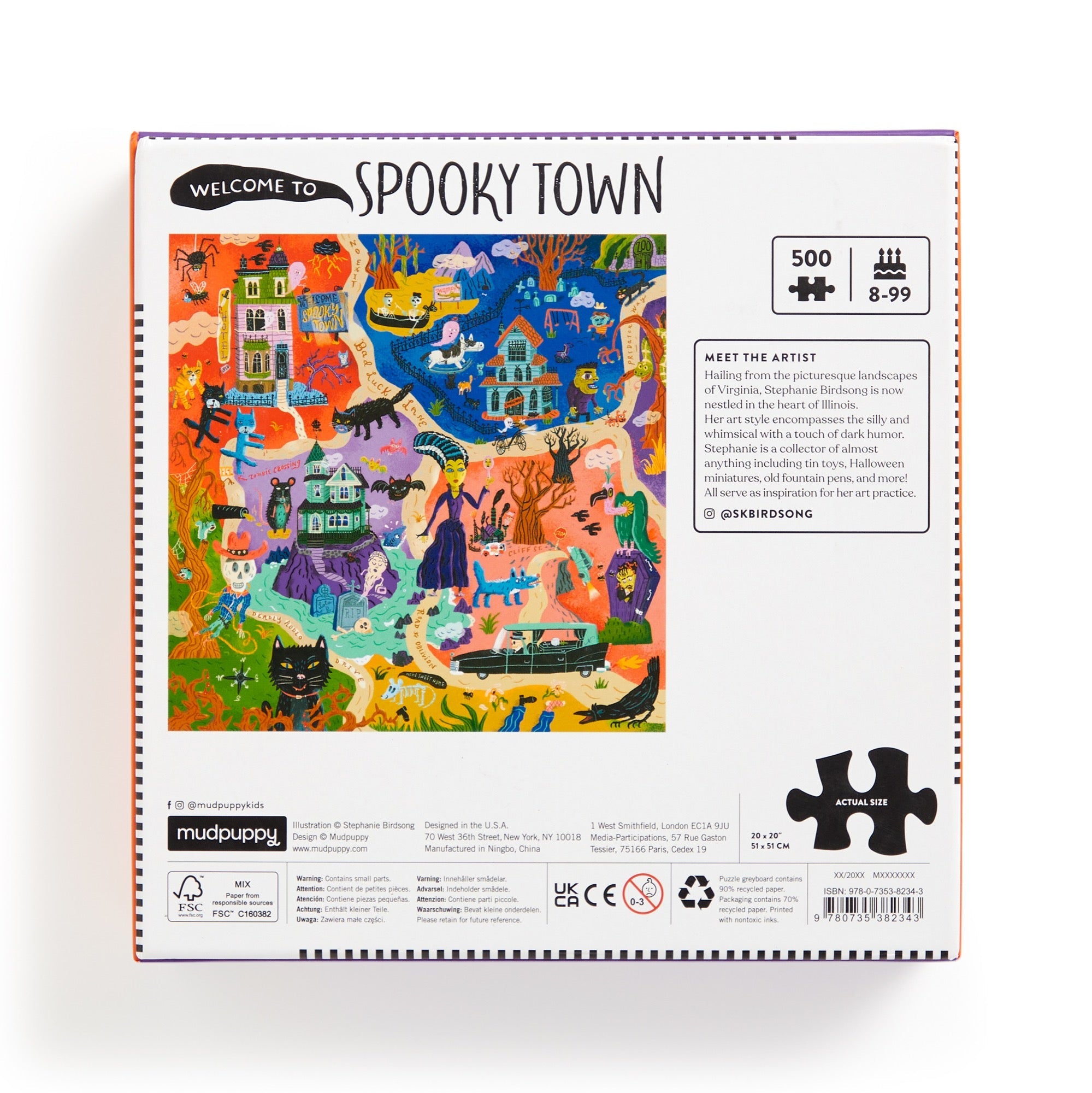 galison-welcome-to-spooky-town-puzzle-500-teile-halloween image 4