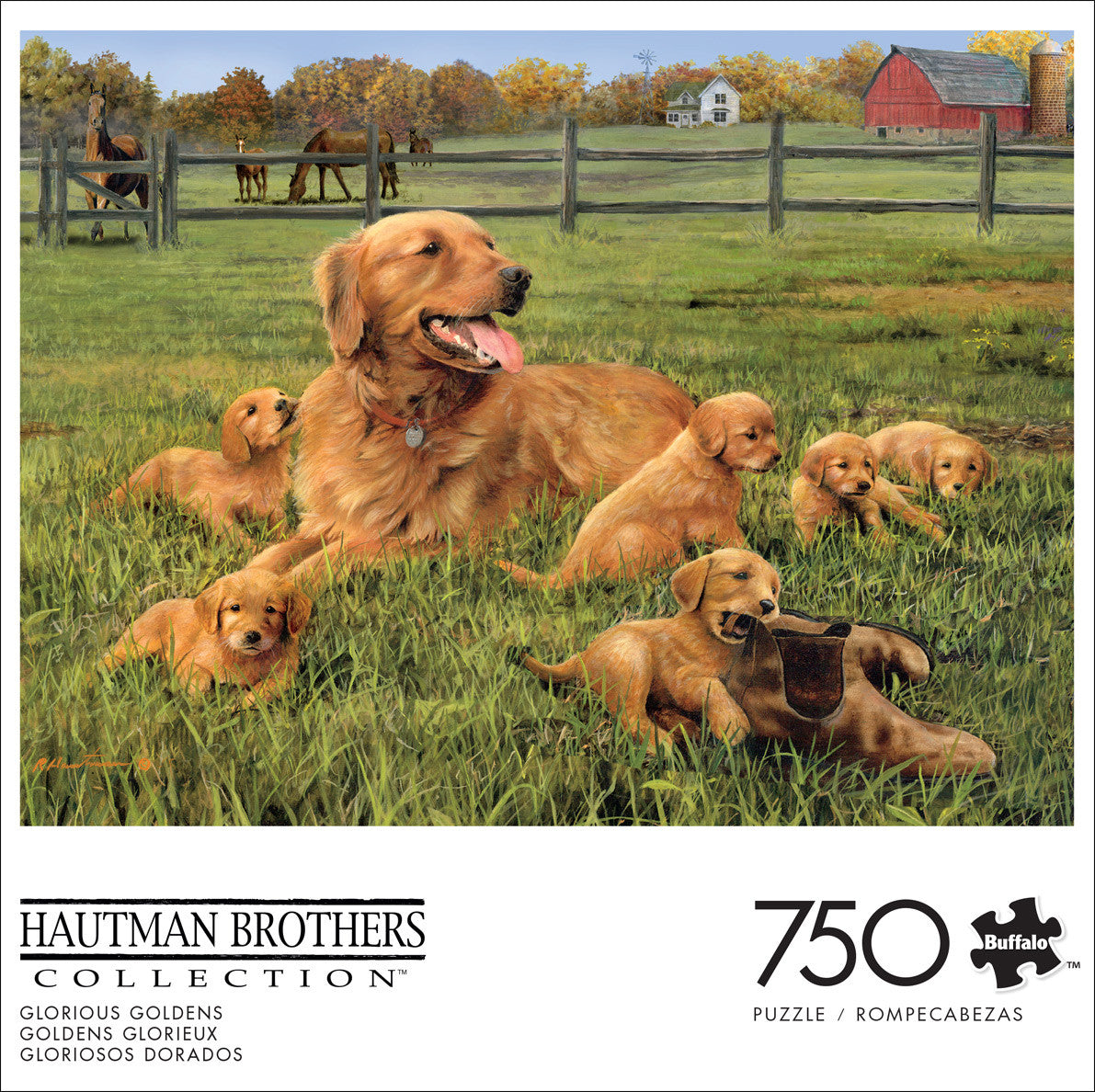 buffalo-games-dog-days-glorious-goldens-puzzle-750-teile-hunde image 2