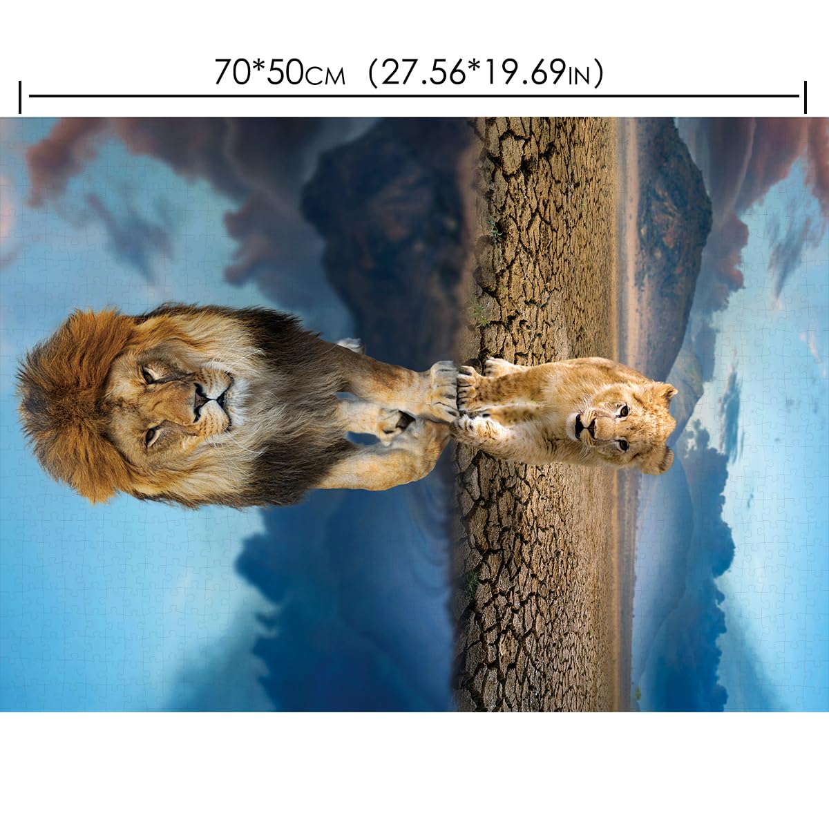 huadada-l-we-im-spiegelbild-1000-teile-puzzle-70x50-tiermotiv image 7