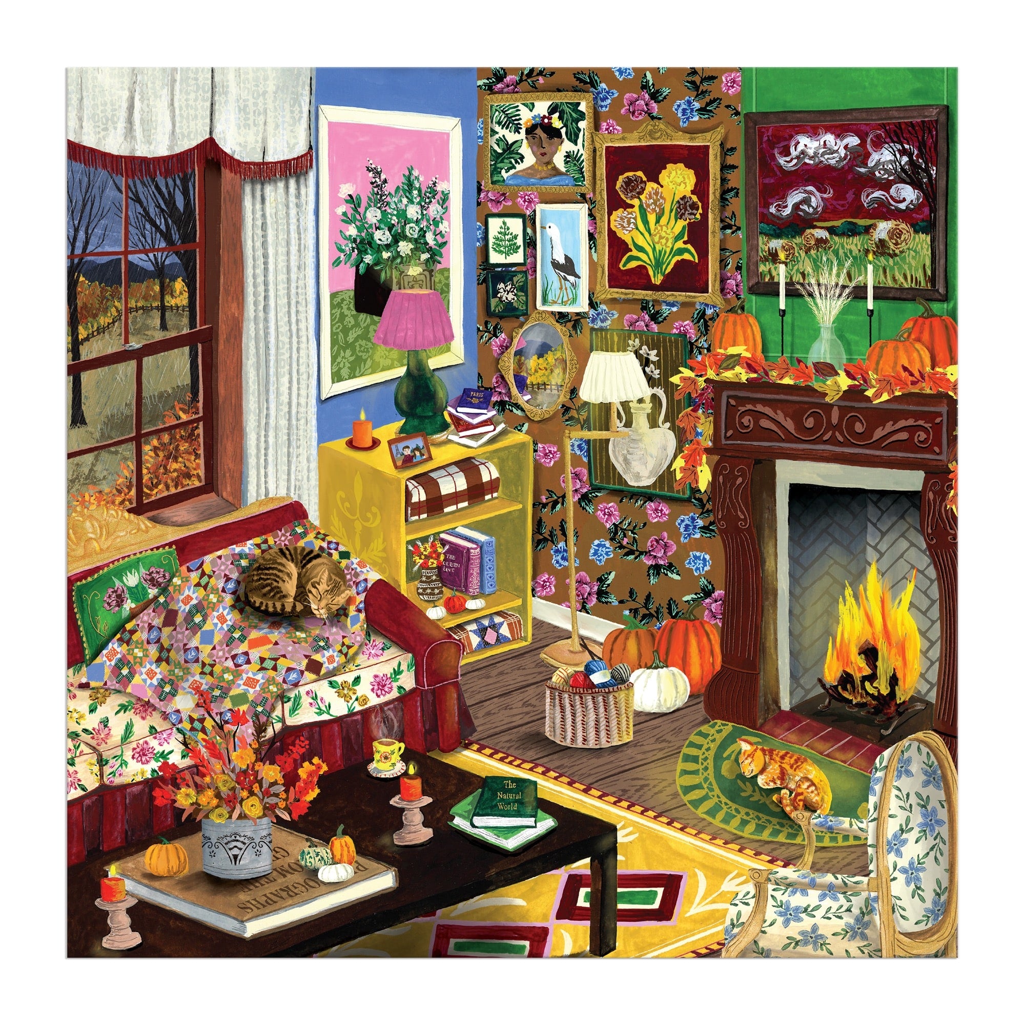 galison-fall-is-in-the-air-puzzle-500-teile-herbst-wohnzimmer image 5