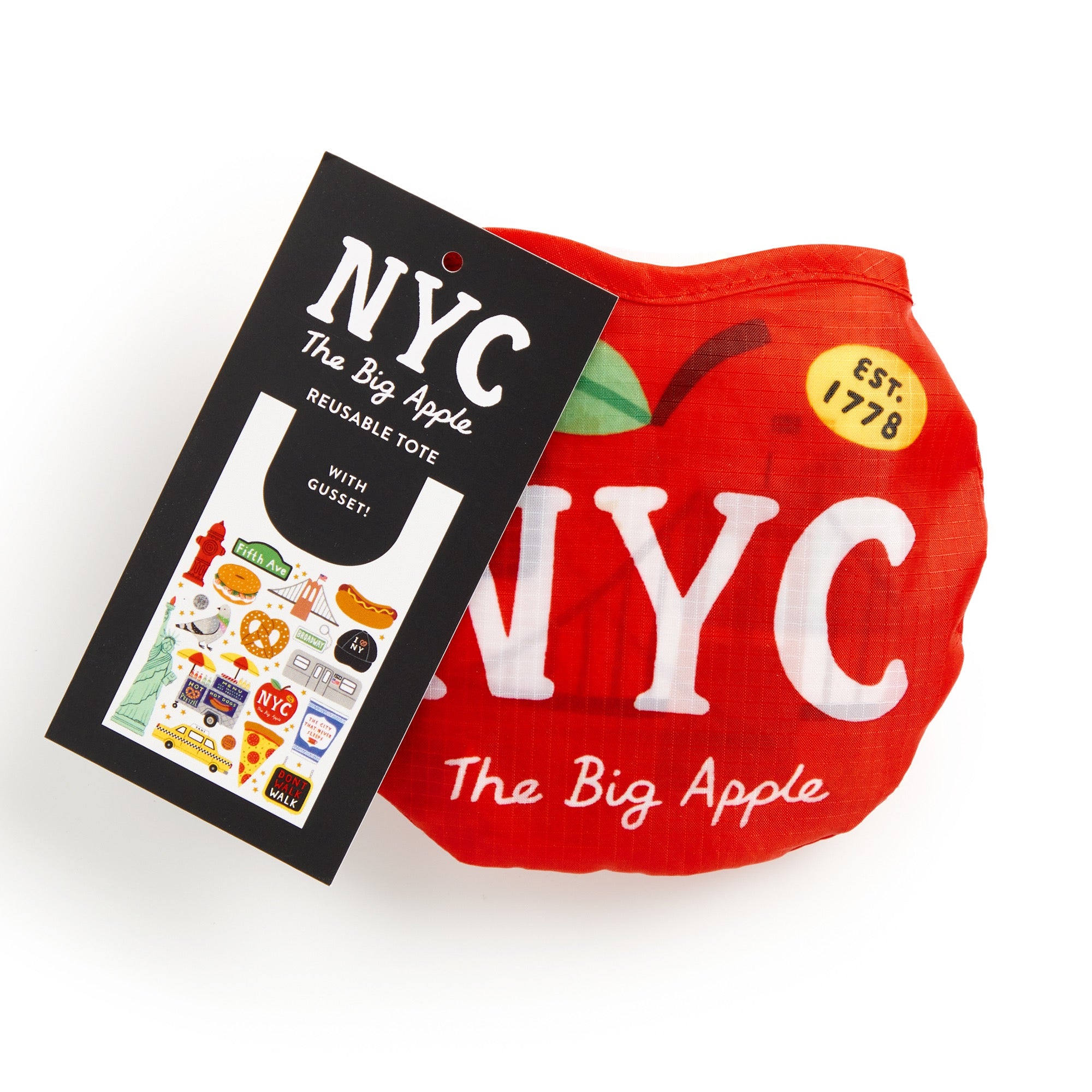 galison-the-big-apple-tote-bag-nylon-packbar-nyc image 4