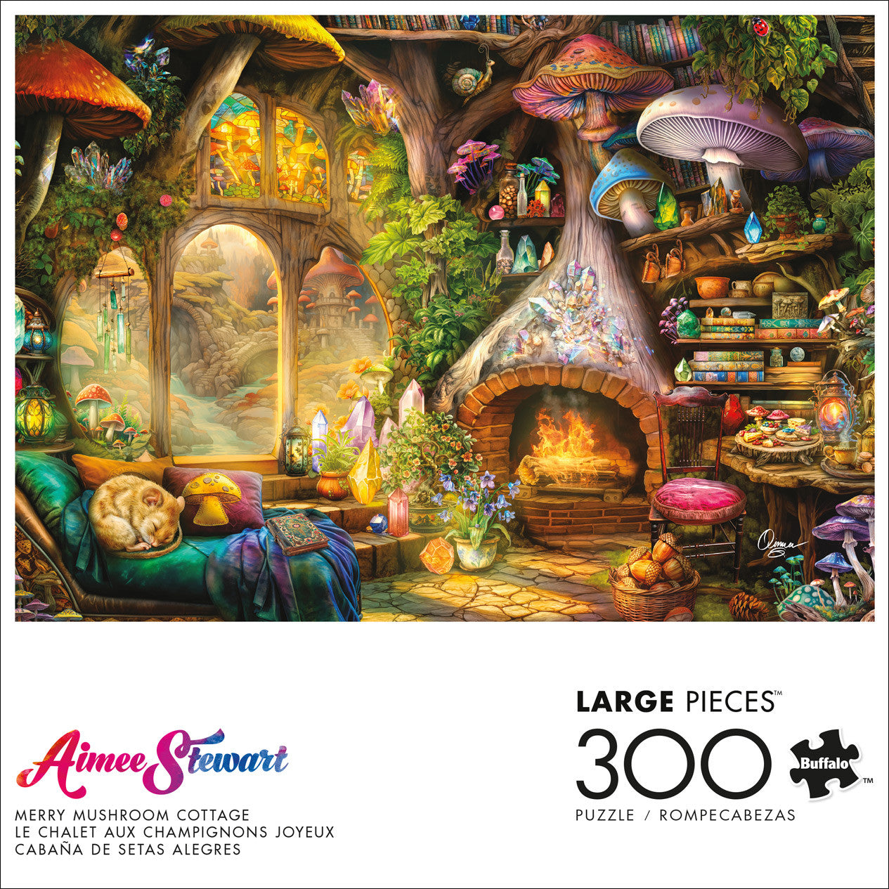 buffalo-games-merry-mushroom-cottage-puzzle-300-teile-fantasy image 2