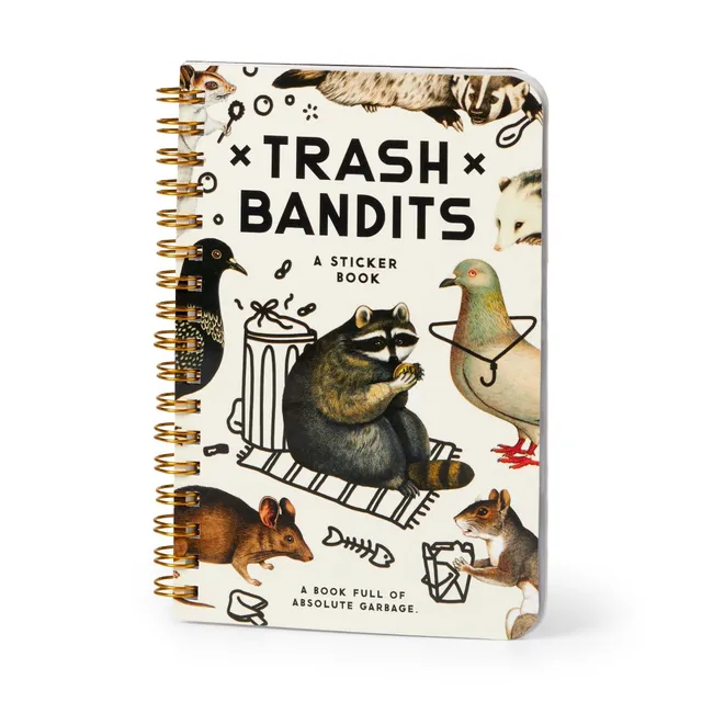 galison-trash-bandits-stickerbuch-60-sticker-waschbaer image 1