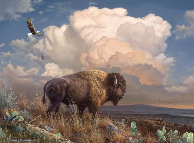 buffalo-games-hautman-majestic-bison-puzzle-1000-teile image 1