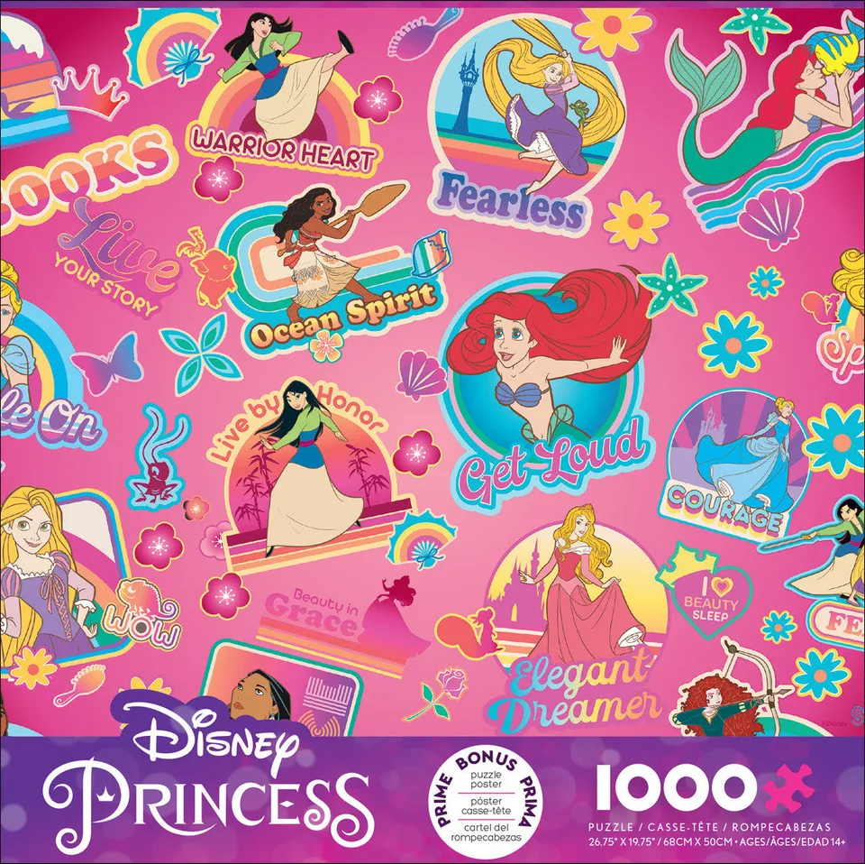 ceaco-disney-princess-sticker-collage-1000-teile-puzzle image 1