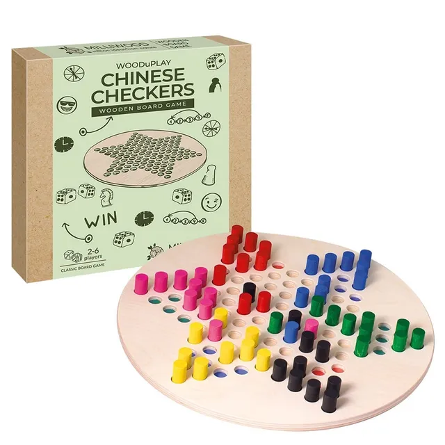 milliwood-wooduplay-chinese-checkers-holzspiel-sternhalma image 1