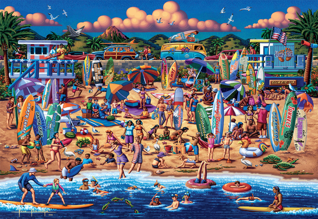 buffalo-games-eric-dowdle-surfin-usa-puzzle-2000-teile-xxl image 1
