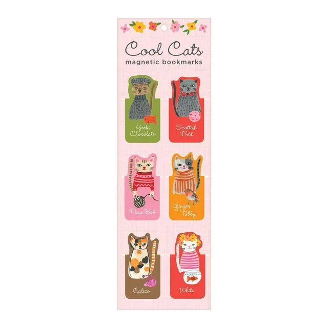 galison-cool-cats-magnet-lesezeichen-6er-katzen image 1