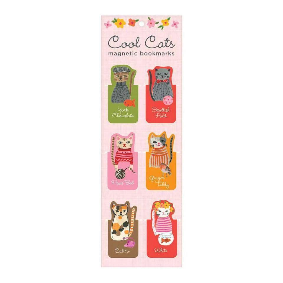 galison-cool-cats-magnet-lesezeichen-6er-katzen image 1